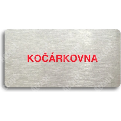 ACCEPT Piktogram KOČÁRKOVNA - stříbrná tabulka - barevný tisk bez rámečku