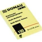 DONAU eco block 51 x 76 mm yellow eco 100 adhesive sheets