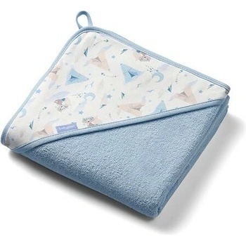 Babyono Osuška s kapucňou froté modrá 100x100 cm 1552-02-BO