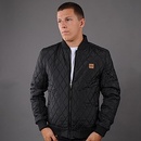 Pánské bundy Urban Classics Diamond Quilt Nylon jacket black