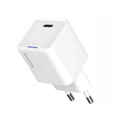 ColorWay Заряден адаптер COLORWAY, CW-CHS059PD-WT, GaN Mini 20W PD Port PPS USB-C (CW-CHS059PD-WT)