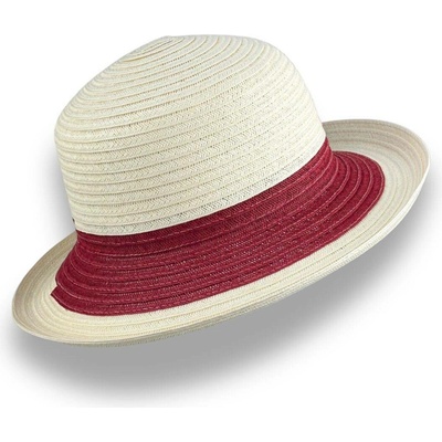 Krumlovanka dámský letní klobouk Cloche nemačkavý An-18163 bílý
