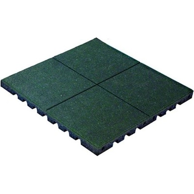 Playground System Gumová doska 1x1 m zelená - výška pádu 1m