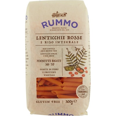 Rummo bezlepkové cestoviny Penette Rigate No.70 červená šošovica 300 g