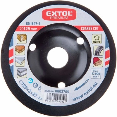 Extol premium Kotúč rašpľový hrubý, 125x3x22,2mm int.ozn.8803705