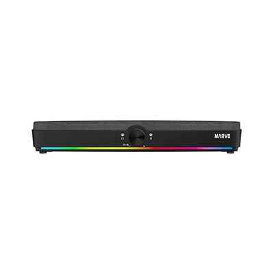Marvo Soundbar SG-286, 2.0, 10W, čierny, regulácia hlasitosti, RGB podsvietenie, USB/Bluetooth, 60Hz-20kHz