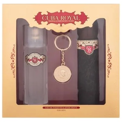 Cuba Royal подаръчен комплект: EDT 100 ml + афтършейв 100 ml + ключодържател за мъже