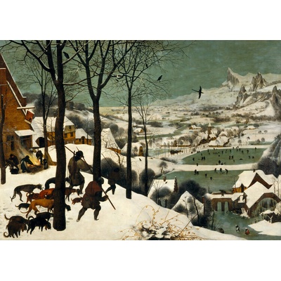 Plagát, Obraz - Hunters in the Snow (Winter), 1565, Pieter the Elder Bruegel, 40 × 30 cm