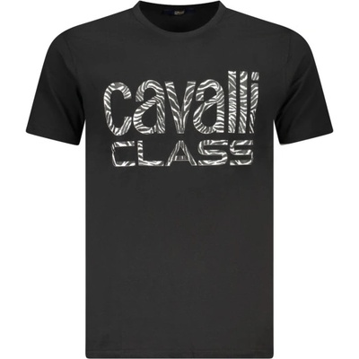 Cavalli class Мъжка тениска с къс ръкав cavalli class, Размер l, Цвят Черен (txt61djd060_ne05051)