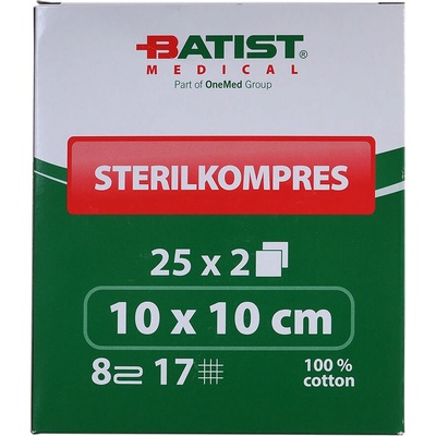 Batist Gáza kompr.ster.10 x 10 cm 25 x 2 ks