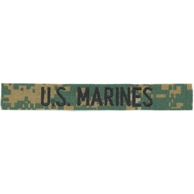 MILITARY RANGE Nášivka "U.S. MARINES" černá nit MARPAT WOODLAND