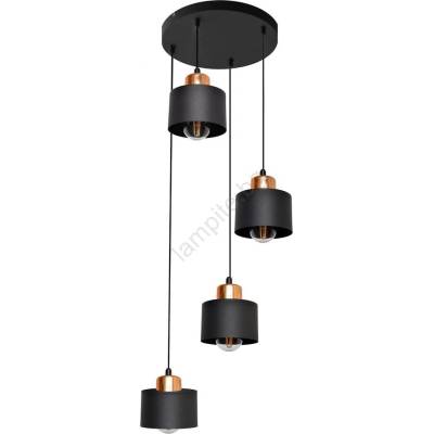 Helam Полилей на въже EDISON 4xE27/15W/230V (HE0894)