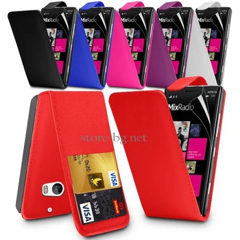 Nokia Lumia 930 Flip Кожен Калъф + Скрийн Протектор и Стилус