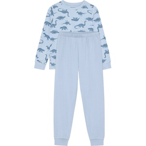 Minymo Детско ежедневно термо бельо Minymo Kid's Pyjamas L/S Set AOP 134258 Everyday base layer - Niagara Mist - размер 122 (EU) (714-1860-0117)
