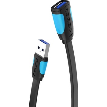 Vention Плосък удължителен кабел Vention VAS-A13-B300, USB 3.0, 3m, черен (VAS-A13-B300)