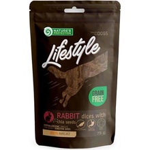 Natures P Lifestyle dog jemné králičí kostky s chia semínky 12 x 75 g