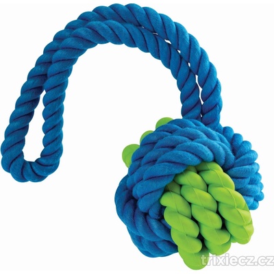 Kiddog Kombinovaný Monty míč přírodní guma a bavlna s poutkem 31 cm