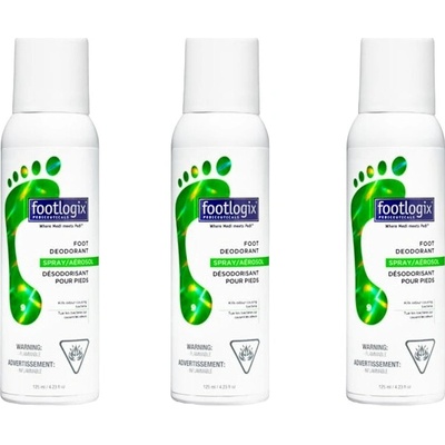 Sada Footlogix 3ks Footlogix Foot Deodorant 9 antibakteriální a osvěžující sprej na nohy 125 ml