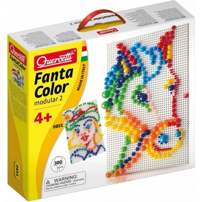 Quercetti FantaColor Modular 2 – mozaika z kolíčkov 0851