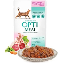 OPTIMEAL For adult cats with lamb and veggies in jelly 85 g