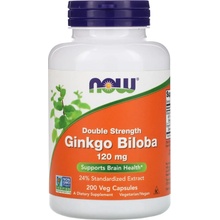 Now Ginkgo Biloba Double Strenght 120 mg 200 rastlinných kapsúl