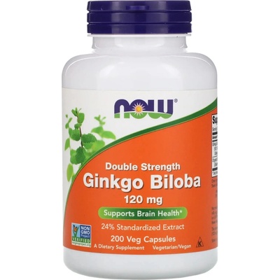 Now Ginkgo Biloba Double Strenght 120 mg 200 rastlinných kapsúl