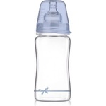 LOVI Шише Lovi - Baby Shower, стъклено, 250 ml, 3 м+, синьо (74/204_b) - ozone