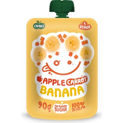 OVKO Bio kapsička jablko karotka banán 90 g
