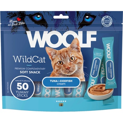 WOOLF Snack WOOLF WildCat Cream Regular Tuna&Codfish 50 x 14 g