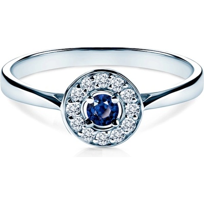 SAVICKI Годежен пръстен Savicki: бяло злато, сапфир. диаманти