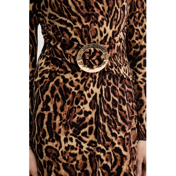 Joseph Ribkoff Рокля Joseph Ribkoff в кафяво среднодълга разкроена 253091 (253091)