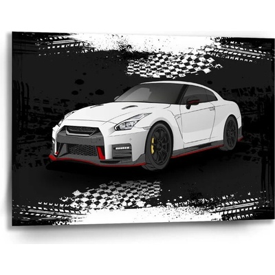 Sablio Obraz Nissan GTR 35 Čierny - 90x60 cm