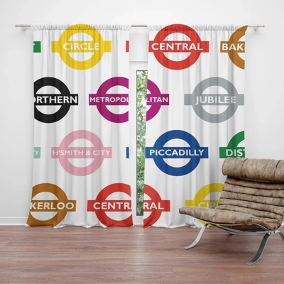 Sablio Závěs Metro: 2ks 140x250cm