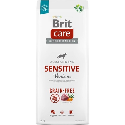 Brit BRIT Care Dog Grain-Free Sensitive Храна за кучета, суха, за хранителна непоносимост, с еленско, без зърно, 12kg
