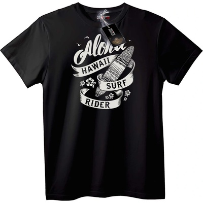 NOONEBRAND Тениска Aloha Hawaii Сърф Ездач - M, Black