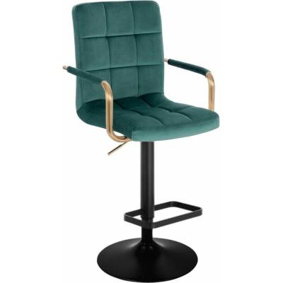 LuxuryForm Design Verona Gold Velur na čiernom tanieri zelená