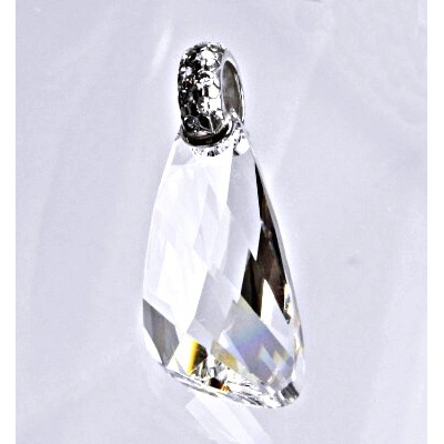Čištín Stříbrný přívěšek s čirým krystalem Swarovski wing pendant, P 1419