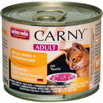Animonda Carny Adult hovädzie,kura a kačacie srdiečka 200 g