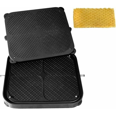 G.Gastro Formy pro stroj na tartaletky TMPIC - Tvar tartaletek: Waffel - 480x440 mm - Výška: 5,5 mm - pro 4 tartaletek - D9783805