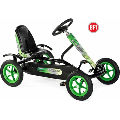 DINO Cars Šľapacia Motokára Speedy BF1 čierno zelená