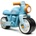 FALK Ride-on Retro синьо - тихи колела (452S)