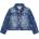 GUESS Деним яке памук за мини момиче с мечета и надписи Guess