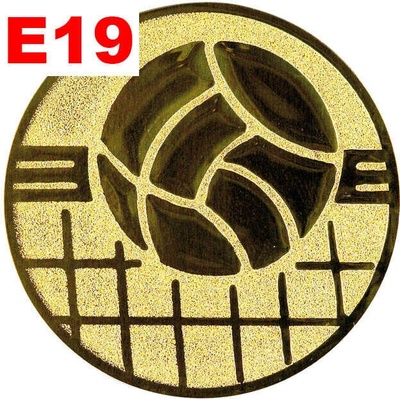 Emblém E19 VOLEJBAL umístění na sportovní pohár nebo medaili 25 mm