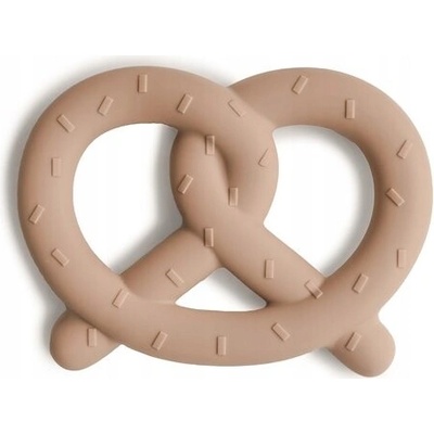Mushie silikon kousátko Preclík Pretzel natural