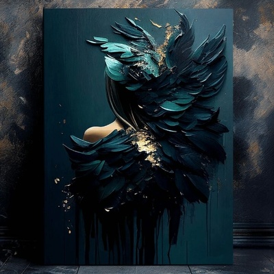 Moderní obrazy na plátně - Feminine Touch of Angelic Beauty - 40x50 cm