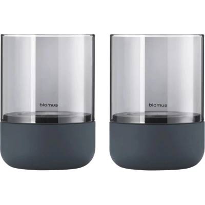 blomus Комплект от 2 свещника от сиво стъкло с бетонна основа Calma - Blomus (66255)