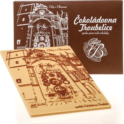 Čokoládovna Troubelice Velká Orloj Olomouc bílá 40% 120 g