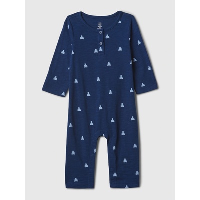 GAP Baby vzorovaný overal Brannan Bear Tmavomodrá