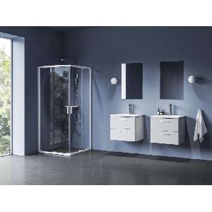 RAVAK Blix II - Душ кабина NBLRV2, 80x80 см, матово бяло/прозрачно стъкло 1LM40E00Z1 (1LM40E00Z1)