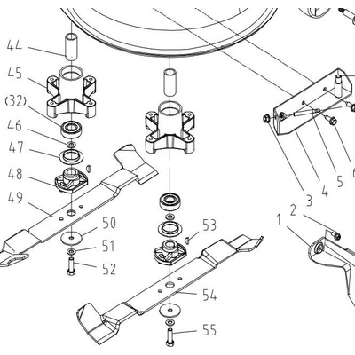 Riwall PRO RLT 102 HRD TWIN žací nůž levý 102 cm